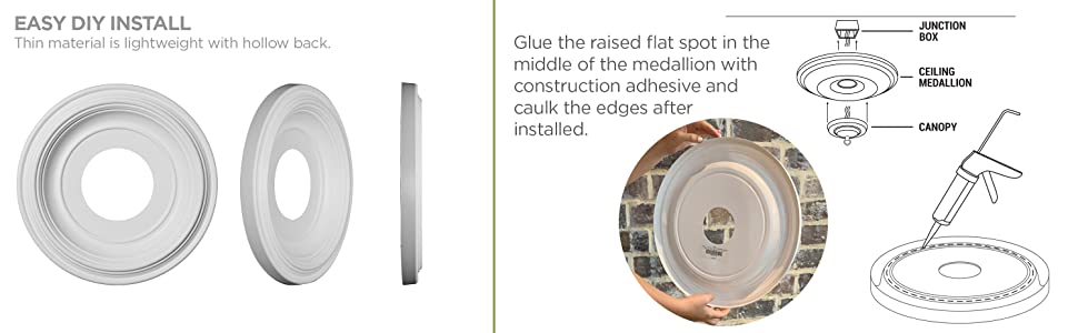 Ceiling Medallion Easy Installation